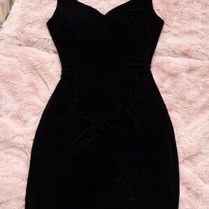 Elegant Black Velvet Dress